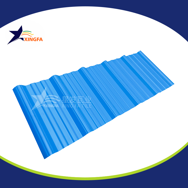 2.5mm加厚蓝色梯形pvc复合隔热瓦 适用于大型水产养殖业厂房房顶用 pvc材质塑料防火厂房瓦 PVC瓦大连厂家出售